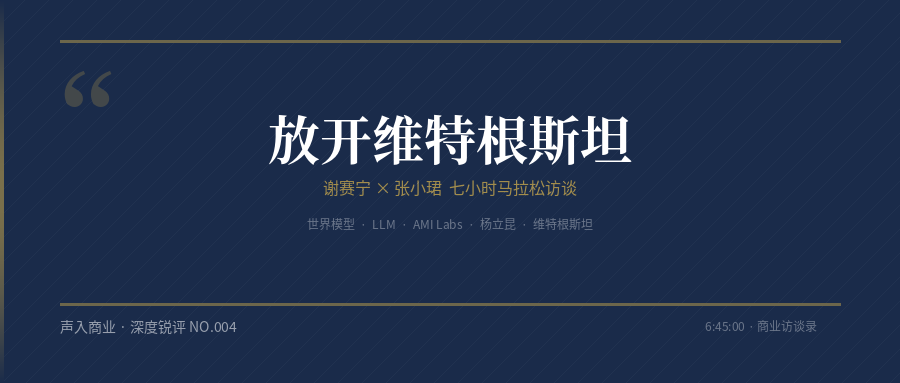 谢赛宁七小时访谈：放开维特根斯坦｜播客深度锐评